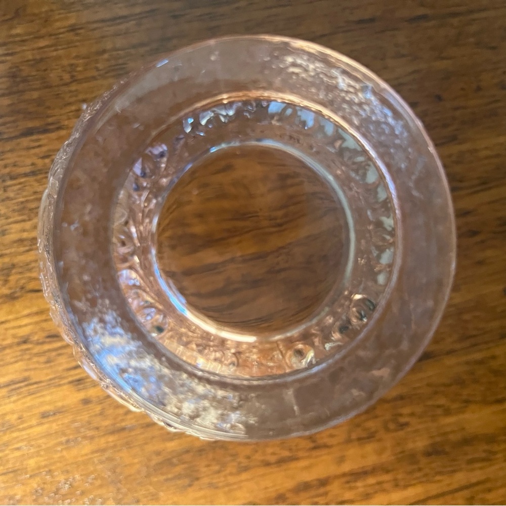 vintage Studio Nova pink glass candy dish with a lid. - Picture 8 of 11